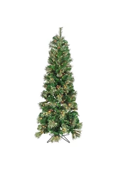 Garden Elements Artificial Pencil Fir Christmas Tree W/ Pine Cones- 350 Clear Lights, 6.5' 9 Garden Elements Artificial Pencil Fir Christmas Tree W/ Pine Cones- 350 Clear Lights, 6.5' -Disney Villains Shirts Shop Belk 1036