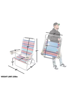 Garden Elements Colorful Foldable Reclining Aluminum Beach Chairs With Cupholders and Carrying Strap, Multicolor, Pack of 2 -Disney Villains Shirts Shop Belk 1050