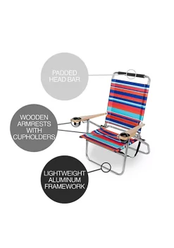 Garden Elements Colorful Foldable Reclining Aluminum Beach Chairs With Cupholders and Carrying Strap, Multicolor, Pack of 2 -Disney Villains Shirts Shop Belk 1051