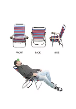 Garden Elements Colorful Foldable Reclining Aluminum Beach Chairs With Cupholders and Carrying Strap, Multicolor, Pack of 2 -Disney Villains Shirts Shop Belk 1052