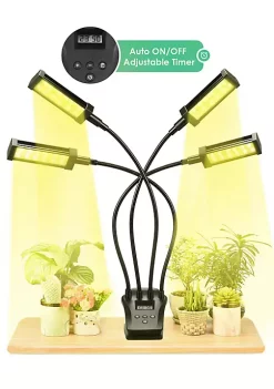 Garden Elements 4 Heads 96W LED Grow Light Growing Lamp for Indoor Plant Hydroponics, Black