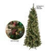 Garden Elements Artificial Pencil Fir Christmas Tree With Pine Cones, Multi-colored, 7.5 Ft