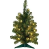 Garden Elements Little Smoky Table Top Christmas Tree w/ 50 Clear Lights, 24"