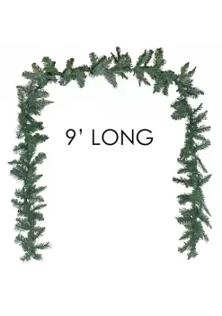 Garden Elements Pennsylvania Douglas Fir Christmas Decoration Garland, Green, 9' x 10 -Disney Villains Shirts Shop Belk 1078