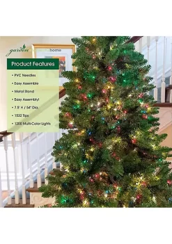 Garden Elements 7.5' Penn Spruce Christmas Tree- 1200 Multi-Colored Lights -Disney Villains Shirts Shop Belk 1110