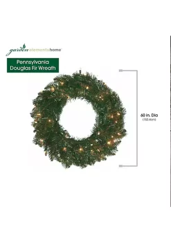 Garden Elements Diameter Douglas Fir Electrical Christmas Wreath, Clear Lights, 60" -Disney Villains Shirts Shop Belk 1128