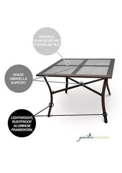 Garden Elements Outdoor Patio Square Dining Drop Tile Aluminum Table, Brown and Grey, 40" 9 Garden Elements Outdoor Patio Square Dining Drop Tile Aluminum Table, Brown and Grey, 40" -Disney Villains Shirts Shop Belk 1135