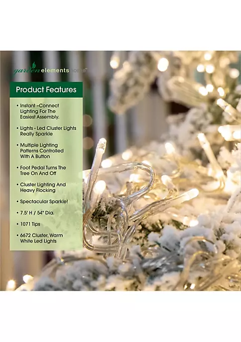 Garden Elements Winter Park Snowy Pine Artificial Christmas Tree, 7.5' 2 Garden Elements Winter Park Snowy Pine Artificial Christmas Tree, 7.5' - Image 2