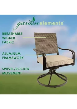 Garden Elements Bellevue Aluminum Woven Back Swivel Rocker, Taupe (Pack of 2) -Disney Villains Shirts Shop Belk 1162