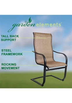 Garden Elements Outdoor Bellevue Metal Spring Dining Patio Chair, Brown (Pack of 2) -Disney Villains Shirts Shop Belk 1179