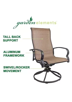 Garden Elements Bellevue Sling Swivel Rocker Patio Chair, Brown (Pack of 2) 8 Garden Elements Bellevue Sling Swivel Rocker Patio Chair, Brown (Pack of 2) -Disney Villains Shirts Shop Belk 1215