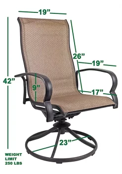 Garden Elements Bellevue Sling Swivel Rocker Patio Chair, Brown (Pack of 2) 9 Garden Elements Bellevue Sling Swivel Rocker Patio Chair, Brown (Pack of 2) -Disney Villains Shirts Shop Belk 1216