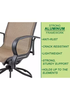 Garden Elements Bellevue Sling Swivel Rocker Patio Chair, Brown (Pack of 2) 10 Garden Elements Bellevue Sling Swivel Rocker Patio Chair, Brown (Pack of 2) -Disney Villains Shirts Shop Belk 1217