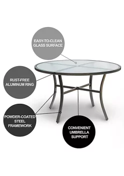 Garden Elements Bellevue Aluminum Rim 40" Round Glass Top Dining Table, Dark Taupe 9 Garden Elements Bellevue Aluminum Rim 40" Round Glass Top Dining Table, Dark Taupe -Disney Villains Shirts Shop Belk 1222