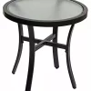 Garden Elements Bellevue 20 Round Glass Top Table