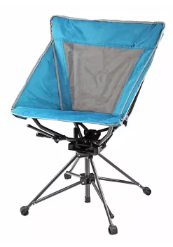 Garden Elements Tall Back Swivel Camping Chair, Mesh Seat, Teal (Pack of 1)