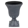 Garden Elements Outdoor Urn Plastic Planter, Black, 15"