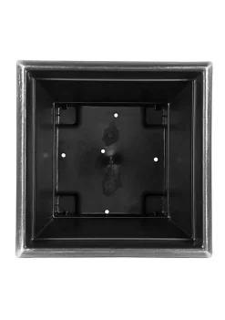 Garden Elements Outdoor Large Square Plastic Planter, Silver, 14" -Disney Villains Shirts Shop Belk 1274