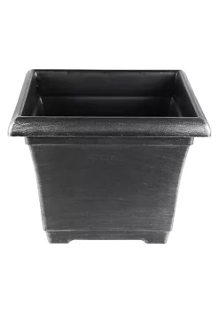 Garden Elements Outdoor Large Square Plastic Planter, Silver, 14" -Disney Villains Shirts Shop Belk 1275