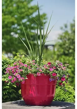 Garden Elements Glazed Brushed Happy Large Plastic Planter, Bright Pink, 15 Inch -Disney Villains Shirts Shop Belk 1280