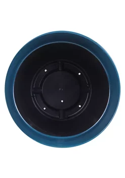 Garden Elements Glazed Brushed Happy Large Plastic Planter, Dark Teal, 15 Inch -Disney Villains Shirts Shop Belk 1296