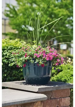 Garden Elements Glazed Brushed Happy Large Plastic Planter, Dark Teal, 15 Inch -Disney Villains Shirts Shop Belk 1298