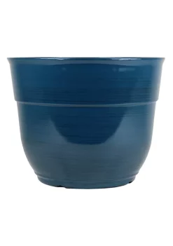 Garden Elements Glazed Brushed Happy Large Plastic Planter, Dark Teal, 15 Inch -Disney Villains Shirts Shop Belk 1299
