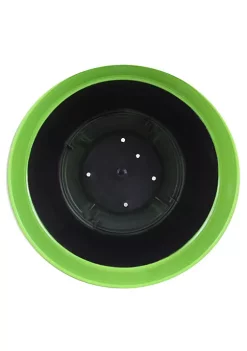 Garden Elements Glazed Brushed Happy Large Plastic Planter, Bright Green, 15" -Disney Villains Shirts Shop Belk 1302