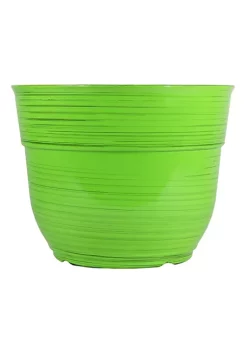 Garden Elements Glazed Brushed Happy Large Plastic Planter, Bright Green, 15" -Disney Villains Shirts Shop Belk 1305