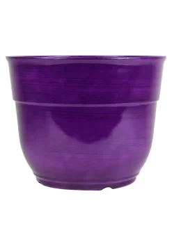 Garden Elements Glazed Brushed Happy Large Plastic Planter, Dark Purple, 15 Inch -Disney Villains Shirts Shop Belk 1311