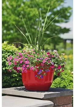 Garden Elements Glazed Brushed Happy Large Plastic Planter, Bright Red, 15 Inch 10 Garden Elements Glazed Brushed Happy Large Plastic Planter, Bright Red, 15 Inch -Disney Villains Shirts Shop Belk 1316