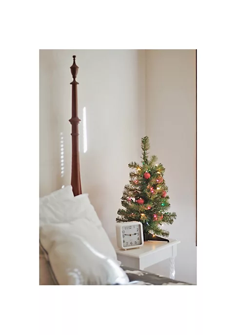 Garden Elements Little Smoky Table Top Christmas Tree, 50 Multicolor Lights, 24" 2 Garden Elements Little Smoky Table Top Christmas Tree, 50 Multicolor Lights, 24" - Image 2