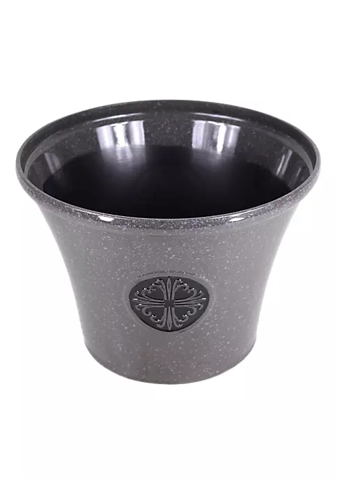 Garden Elements Logo Large Plastic Modern Planter, Light Brown, 14.75" 2 Garden Elements Logo Large Plastic Modern Planter, Light Brown, 14.75" - Image 2