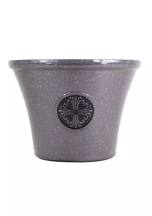 Garden Elements Logo Large Plastic Modern Planter, Light Brown, 14.75" 6 Garden Elements Logo Large Plastic Modern Planter, Light Brown, 14.75" - Image 6