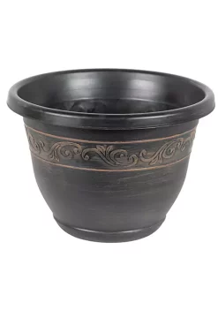 Garden Elements Outdoor Tulip Banded Plastic Planter, Toffee, 13" -Disney Villains Shirts Shop Belk 1372