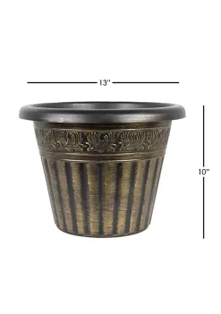 Garden Elements Outdoor Dragon Banded Plastic Planter, Gold, 13" -Disney Villains Shirts Shop Belk 1395