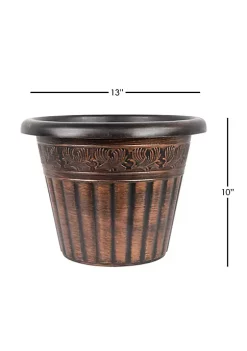 Garden Elements Outdoor Dragon Banded Plastic Planter, Bronze, 13" 7 Garden Elements Outdoor Dragon Banded Plastic Planter, Bronze, 13" -Disney Villains Shirts Shop Belk 1400