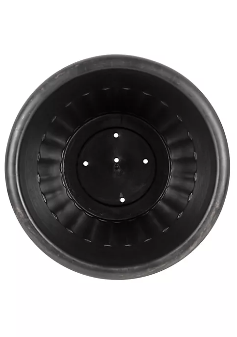 Garden Elements Outdoor Dragon Banded Plastic Planter, Bronze, 13" 4 Garden Elements Outdoor Dragon Banded Plastic Planter, Bronze, 13" - Image 4