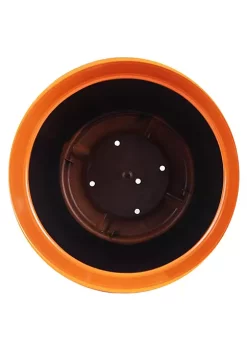 Garden Elements Glazed Brushed Happy Large Plastic Planter, Bright Orange, 15 Inch -Disney Villains Shirts Shop Belk 1441