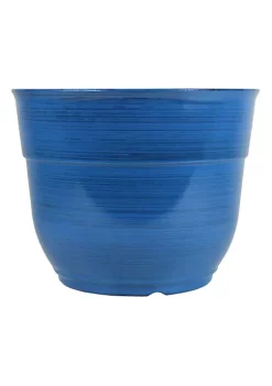 Garden Elements Glazed Brushed Happy Large Plastic Planter, Dark Blue, 15 Inch -Disney Villains Shirts Shop Belk 1450