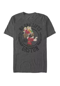Disney® Villains No One Lifts Like Gaston Badge Short Sleeve T-Shirt -Disney Villains Shirts Shop Belk 246