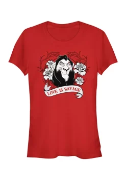 Disney® Villains Junior's Love Is Savage T-Shirt -Disney Villains Shirts Shop Belk 372