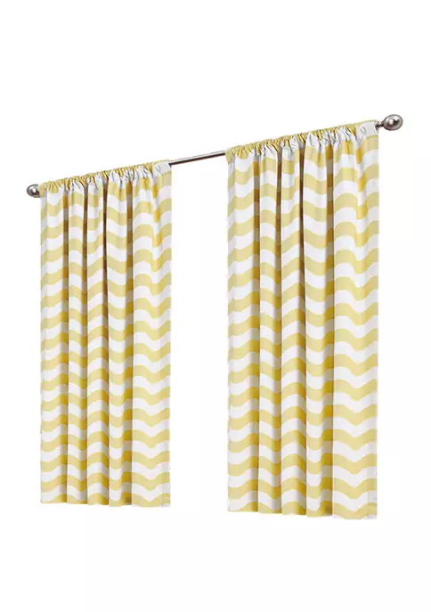 Eclipse™ My Scene Thermaback Blackout Wavy Chevron Curtain Panel 3 Eclipse™ My Scene Thermaback Blackout Wavy Chevron Curtain Panel - Image 3