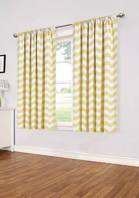 Eclipse™ My Scene Thermaback Blackout Wavy Chevron Curtain Panel 4 Eclipse™ My Scene Thermaback Blackout Wavy Chevron Curtain Panel - Image 4