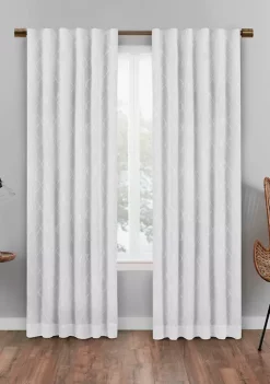 Eclipse™ Nora Geo Embroidery Absolute Zero Blackout Window Panel